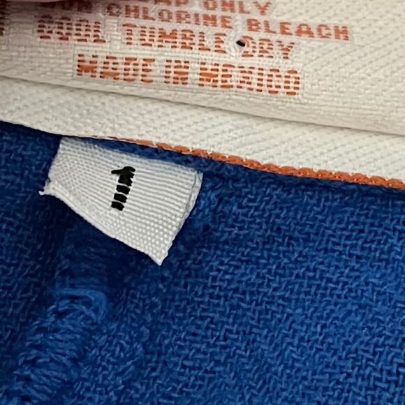 Oh My Gauze! Small/Medium Royal Blue Ruched Detail Short Sleeve Top - Picture 6 of 8